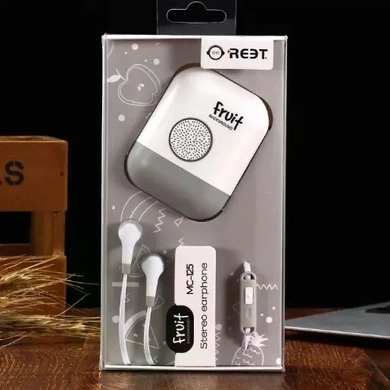 Проводные наушники Keeka Fruit MC-125 &bull; Вакуумная гарнитура Keeka Fruit MC-125 с микрофоном, mini-Jack 3,5 мм и кейсом, ассорти 6 видов