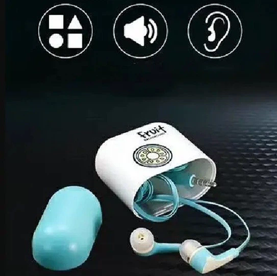 Проводные наушники Keeka Fruit MC-125 &bull; Вакуумная гарнитура Keeka Fruit MC-125 с микрофоном, mini-Jack 3,5 мм и кейсом, ассорти 6 видов