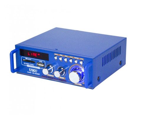 Підсилювач потужності звуку UKC SN-3636BT Blue з Bluetooth та радіо