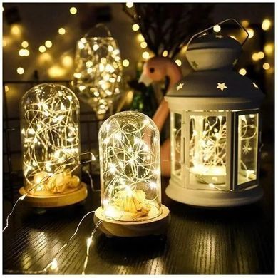 Универсальная гирлянда 10м Батарейка+USB тёплый свет 300 LED ∙ Гирлянда Батарейка+USB леска 10м с 300 LED