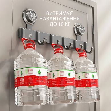 Металева вішалка на двері Storage rack AND 101-20 чорна &bull; Навісні гачки в стилі ЛОФТ для одягу, рушників, сумок та аксесуарів