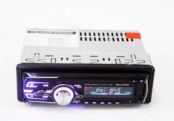 Автомагнитола 1DIN MP3 3228BT RGB подсветка | Съемная передняя панель