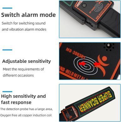 Ручний металодетектор Super Scanner 1568 ∙ Ручний сканер безпеки Super Scanner