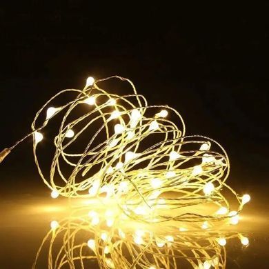 Універсальна гірлянда 5м Батарейка+USB тепле світло 300 LED ∙ Гірлянда Батарейка+USB лісочка 5м з 300 LED