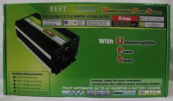 Преобразователь POWER INVERTER Wimpex 7200 W &middot; Инвертор напряжения тока 12v-220v с зарядным устройством + UPS