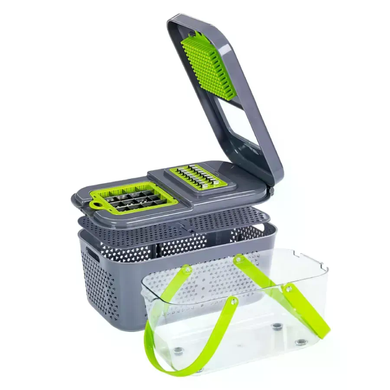 Овочерізка мультислайсер AND1536 Vegetable Cutter &bull; Ручний подрібнювач для овочів, фруктів, салатів і домашньої нарізки