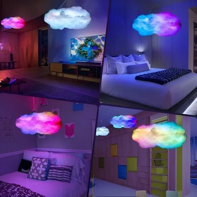 Світильник-хмара DIY Cloud Atmosphere Light &bull; Підвісна LED лампа світильник нічник хмара з RGB підсвіткою