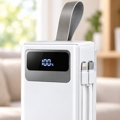 Белый Power Bank Aroimac ORA503 40000 mAh &bull; Портативное зарядное устройство Aroimac ORA503 с быстрой зарядкой 22,5W Fast Charge QC3.0, 4 USB выхода и LED дисплеем