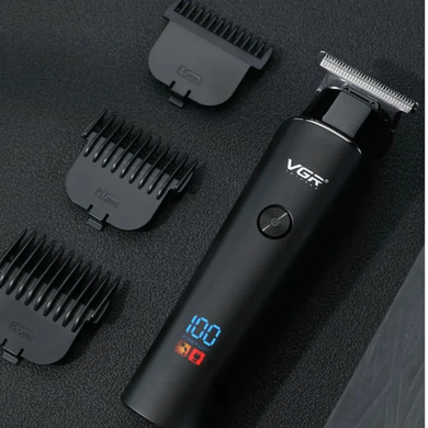 Машинка для стрижки VGR V-937 для волос и бороды &bull; Аккумуляторный триммер для окантовки с T-образным ножом, LED-дисплеем и USB Type-C