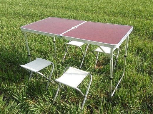 Раскладной стол для пикника со стульями Folding Table Туристический набор Стол + 6 стульев