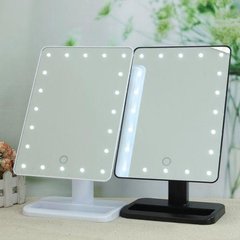 Квадратное настольное зеркало с подсветкой LED Smart Touch Mirror для макияжа