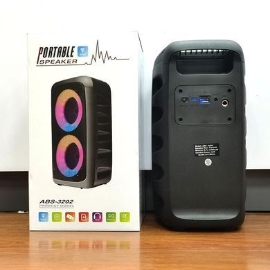Портативная Bluetooth колонка ABS-3202 &bull; Беспроводная акустическая колонка для музыки, дома, отдыха и поездок