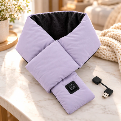 Шарф Intelligent Heating Scarf з підігрівом фіолетовий &bull; Електричний шарф Intelligent Heating Scarf USB 5V з 3 режимами нагріву 10&times;80 см