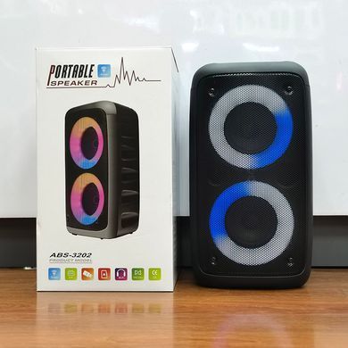 Портативная Bluetooth колонка ABS-3202 &bull; Беспроводная акустическая колонка для музыки, дома, отдыха и поездок