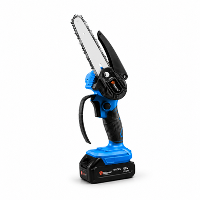 Аккумуляторная цепная мини-пила DOMOTEC CHAIN SAW 6&Prime; 68V 8Ah для обрезки веток &bull; Садовая аккумуляторная пила DOMOTEC CHAIN SAW 6&Prime; для деревьев, кустов и дачи
