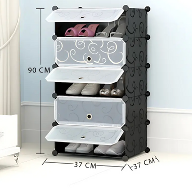 Збірна пластикова шафа-органайзер для дому та квартири 37&times;37&times;90 см ∙ Пластикова шафа 30005 для взуття 37&times;37&times;90 см