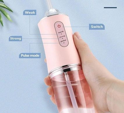 Портативний іригатор для ротової порожнини ORAL IRRIGATOR з насадками ∙ Електричний іригатор – флосер для зубів ∙ USB зарядка