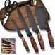Набор кухонных ножей 4 шт + ножницы и овощечистка Kitchen utensils HA-177 ∙ Кухонный набор ножей HA-177