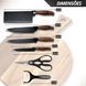 Набор кухонных ножей 4 шт + ножницы и овощечистка Kitchen utensils HA-177 ∙ Кухонный набор ножей HA-177