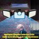 Вуличний світлодіодний LED світильник FL-1725A Split Solar WallLamp на сонячній батареї з датчиком руху ∙ Зовнішній потрійний ліхтар &ndash; прожектор&nbsp;∙ 70 світлодіодів ∙ 1500 Лм ∙ Акумулятор 1500 мАг