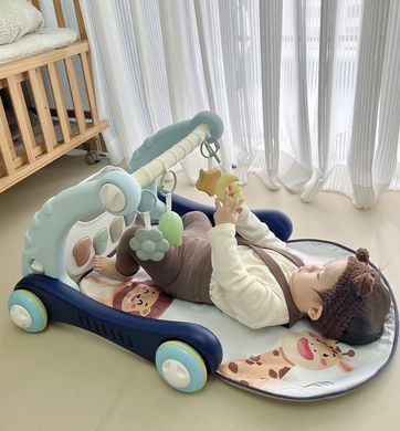 Ходунки с ковриком для малышей Baby Steps с музыкальным центром, бизабордом, пианино и Bluetooth подключением + пульт ДУ