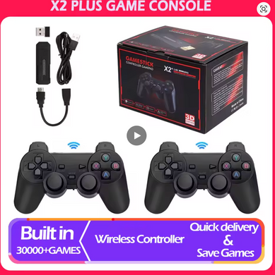 Игровая приставка X2 Plus Gamestick с двумя беспроводными джойстиками ∙ Gamepad-приставка X2 Plus 64GB с поддержкой 4K Ultra HD