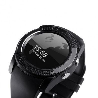 Умные смарт-часы Smart Watch V8 Сенсорные с Bluetooth microSD шагомер камера Black Original CG10 PR3