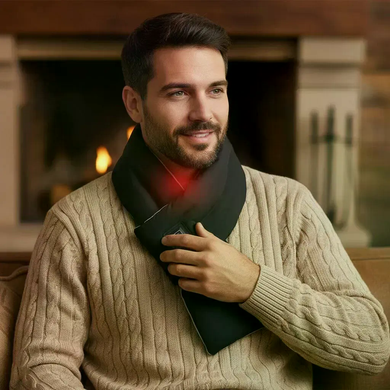 Шарф Intelligent Heating Scarf с подогревом черный &bull; Электрический шарф Intelligent Heating Scarf USB 5V 6 Вт с 3 режимами нагрева 10&times;80 см