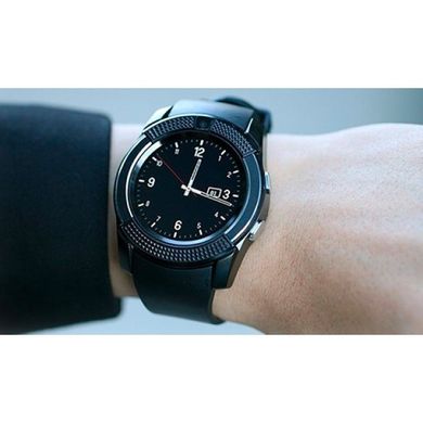 Умные смарт-часы Smart Watch V8 Сенсорные с Bluetooth microSD шагомер камера Black Original CG10 PR3