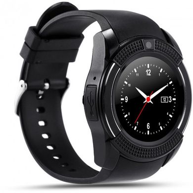 Умные смарт-часы Smart Watch V8 Сенсорные с Bluetooth microSD шагомер камера Black Original CG10 PR3