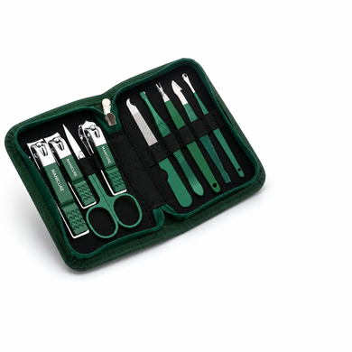 Маникюрный набор AND ES-09A 9 предметов &bull; Маникюрно-педикюрный набор 9PCS Nail Clipper из нержавеющей стали в дорожном футляре