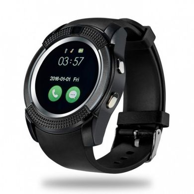 Умные смарт-часы Smart Watch V8 Сенсорные с Bluetooth microSD шагомер камера Black Original CG10 PR3