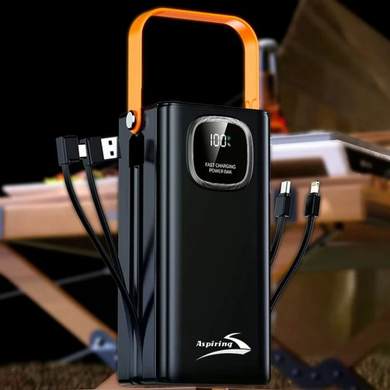 Power Bank Aroimac ARO546 60000 mAh Black &bull; Портативное зарядное устройство Aroimac с быстрой зарядкой 22,5W Fast Charge QC3.0, 4 USB выхода и LED Lighting