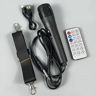 Портативная колонка Sing-e ZQS4239 с микрофоном и светомузыкой &bull; Bluetooth колонка для музыки, караоке, дома и отдыха