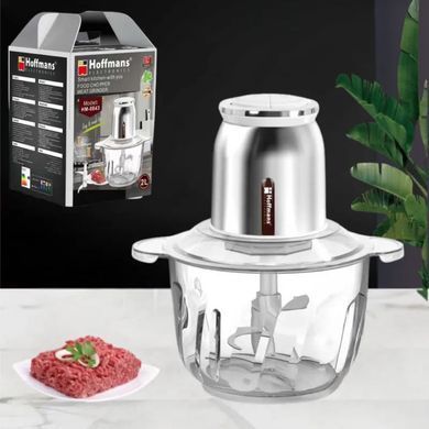 Стеклянный измельчитель Hoffmans HM-8843 &bull; 2 л 1200Вт универсальный кухонный чоппер