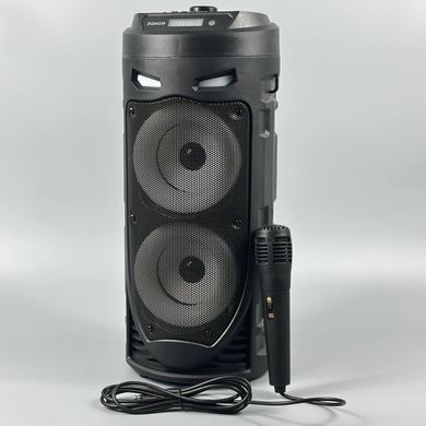 Портативная колонка Sing-e ZQS4239 с микрофоном и светомузыкой &bull; Bluetooth колонка для музыки, караоке, дома и отдыха