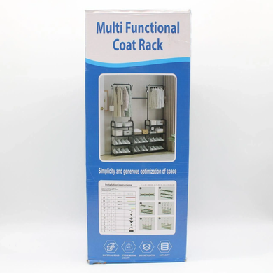Многофункциональная вешалка для хранения Multi Functional Coat Rack AND 9130-4 &bull; Напольная стойка-органайзер для одежды, сумок, шляп и аксессуаров