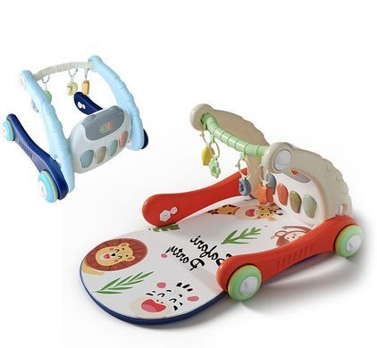 Ходунки с ковриком для малышей Baby Steps с музыкальным центром, бизабордом, пианино и Bluetooth подключением + пульт ДУ