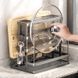 Кухонная стойка - подставка для посуды Dining 3888 &middot; Настольный металлический органайзер для хранения ножей, приборов с поддоном и держателем для крышки