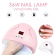 Лампа для маникюра FD-258 Beauty Nail 36W &bull; Сушилка для ногтей FD-258 Beauty Nail 36W с сенсором и таймером 10/20/30 секунд