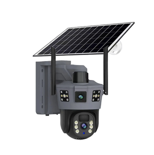 4G-камера TP18 360&deg; черная &bull; Уличная автономная IP-камера Solar PTZ 6 Мп с SIM-картой, солнечной панелью и V380 Pro