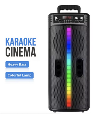 Колонка Bluetooth Wireless Speaker TTD-2806 яскрава атмосфера для вечірок ∙ Портативна колонка акумуляторна USB Bluetooth з мікрофоном 8,5" 40 W