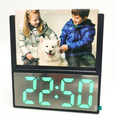 Электронные настольные LED часы DS-6608 с рамкой для фото фоторамкой 10х15 см