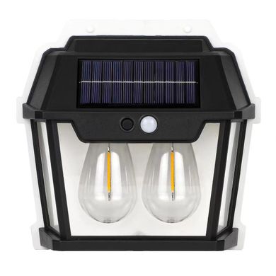 Уличный фонарь на солнечной батарее с датчиком движения HW 999-2W Solar Interaction Wall Lamp · Настенный наружный светильник · 3 режима освещения