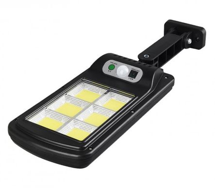 Вуличний ліхтар із сонячною панеллю LED Solar Street Light BL BK 120-6COB ∙ Акумуляторний світильник з датчиком руху та пультом 2200mA на сонячній батареї