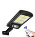 Вуличний ліхтар із сонячною панеллю LED Solar Street Light BL BK 120-6COB ∙ Акумуляторний світильник з датчиком руху та пультом 2200mA на сонячній батареї