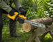 Аккумуляторная цепная пила Electric Saw DT-1291 16" с 2 аккумуляторами жёлтая &bull; Электропила по дереву Electric Saw DT-1291 с шиной 16 дюймов и двумя АКБ жёлтая