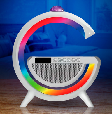 Настільна смарт-лампа-нічник 3 в 1 RGB G2388 з бездротовою зарядкою ∙ Багатофункціональний нічник Bluetooth колонка RGB 2388