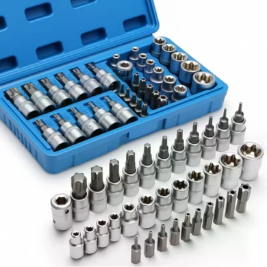 Набір головок New Tools DT-454 34 предмети &bull; Набір торцевих головок New Tools DT-454 Torx та E-Torx 3/8&Prime; у кейсі