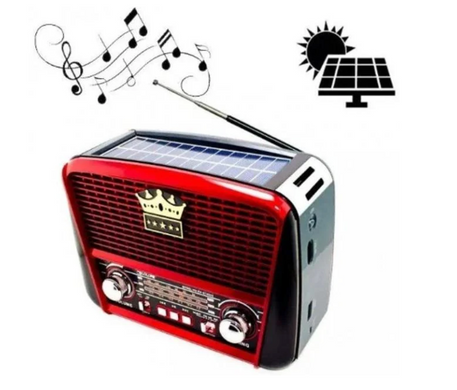 Радиоприемник GOLON RX-BT455S Solar USB с солнечной батареей ∙ Портативная радиоколонка GOLON RX-BT455S Solar USB для дома